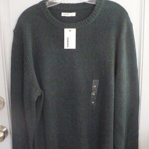 Ladies XL Sonoma Dark Green  Pullover Sweater Cotton/Acrylic New With Tags